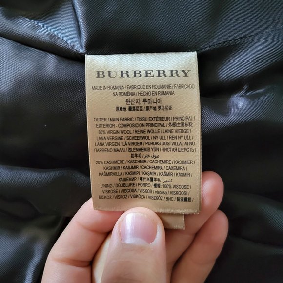 NWT Burberry Men's Kensington Trench Coat Mid-length Wool/Cashmere - Size 50 - Picture 11 of 16